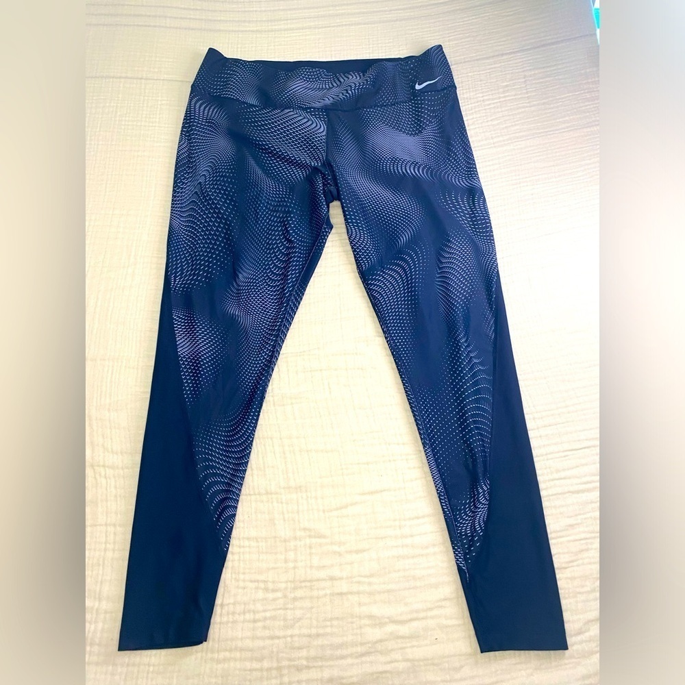 Nike Dri Fit Blue And White Full Length Leggings Size‎ 1X